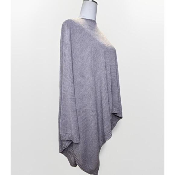 Lululemon Forward Flow Cape Womens One Size Asymmetrical Hem Wrap Pullover Gray - Picture 4 of 12